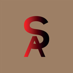 AS logo design concept