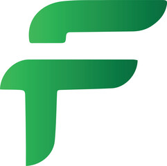 F leaf vector design logo