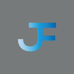 JF logo design vector