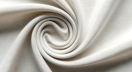 Close up of a swirling white fabric creating a textured pattern