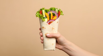 Fresh Vegetable Wrap Healthy Meal Option