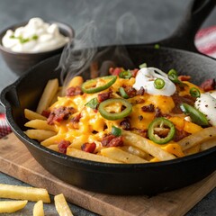Loaded Cheese Fries Skillet