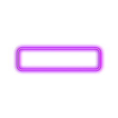 A glowing purple neon rectangle with rounded corners on a white background, suggesting a modern digital interface element.
