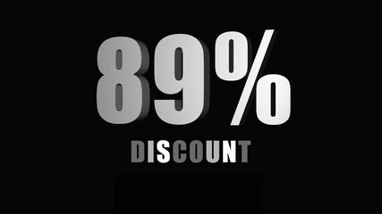 Animated 98 percent discount graphic on a clean black background for promotions