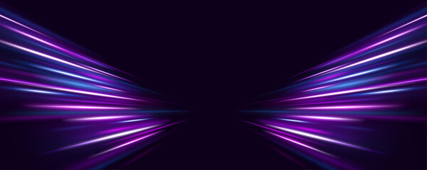 Visual tracks of neon glow flash along a futuristic road, blending particles, beams, and spark effects. Lines and flowing motion enhance the energy, motion, and sleek design of the scene.