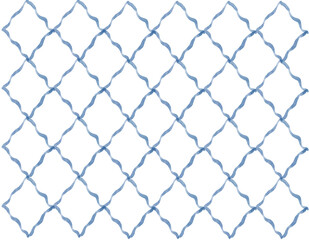 Naklejka premium Lattice Ribbon Watercolor Pattern