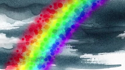 abstract watercolor background with rainbow colors - Powered by Adobe