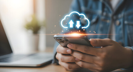 Cloud computing technology on mobile phone, data transfer and synchronization, easy access to information anytime, anywhere, secure and reliable.