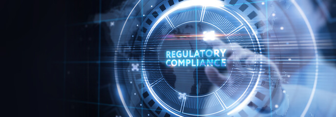 Compliance rules regulation policy law. Business, Technology, Internet and network concept.