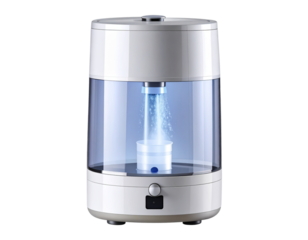 Realistic Ultrasonic Cool Mist Humidifier with Water Tank and LED Indicator, Transparent Background