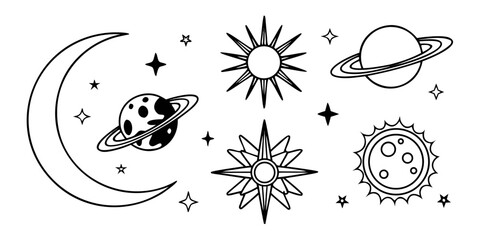 Celestial Bodies and Stars Collection