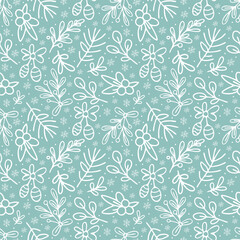 Seamless christmas hand drawn pattern