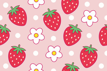 strawberry seamless pattern