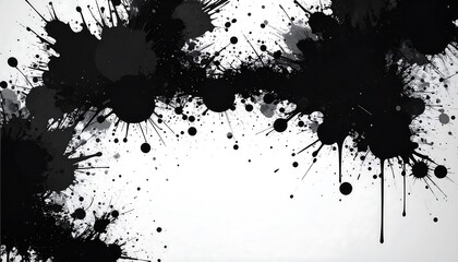 Fototapeta premium Black Ink Splatter Background. (1)