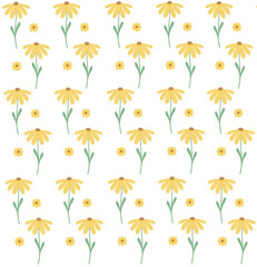Yellow Flowers Pattern