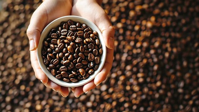 coffee beans and a cup of coffee. Selective focus. nature.