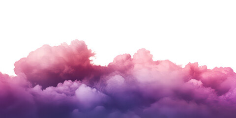 Pink and purple clouds illustration on transparent png background