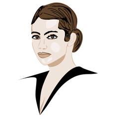 vector illustration of the face of a woman