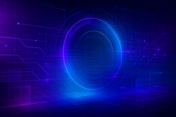 Obraz premium Holographic Tech Interface