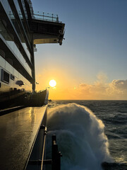Sunset from a luxury cruise liner