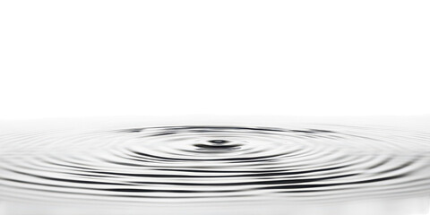 Water ripples concentric pattern on transparent png background