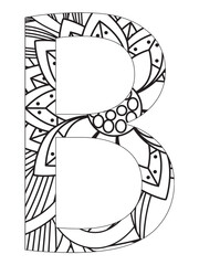 Letter coloring pages for adults and kids