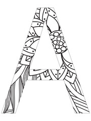 Letter coloring pages for adults and kids