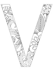 Letter coloring pages for adults and kids