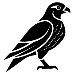 Obraz premium Stylized black falcon silhouette icon