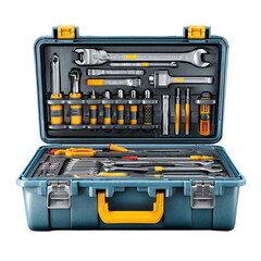 A well-organized tool kit with various hand tools ready for any repair or construction project.