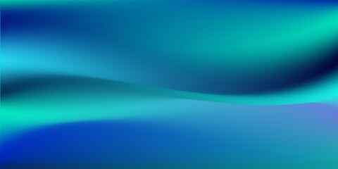 Blue-green gradient studio room, abstract background pattern, walls and floor reflect neon lights, dark tones and feel speed of digital technology connected blue-green background. Future technology.