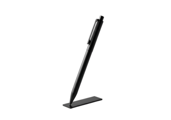 Elegant Black Pen: Professional Writing Tool for Creative Projects & Branding Isolated on Transparent Background