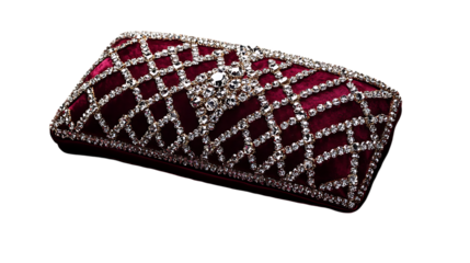 beautiful velvet clutch with stone work