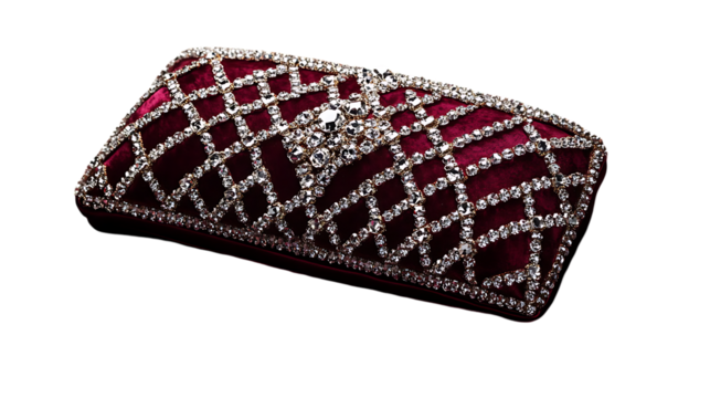 beautiful velvet clutch with stone work