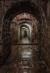 Fototapeta premium tunnel in a historic fortification