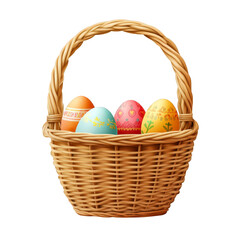 Basket of eggs with a basket handle