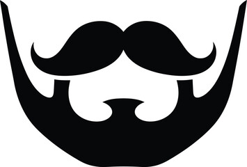 Movember beard vector art of beard and mustache, a symbol of masculinity and style, perfect for barbershop or fashion design vector