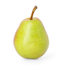 One whole ripe pear isolated on white