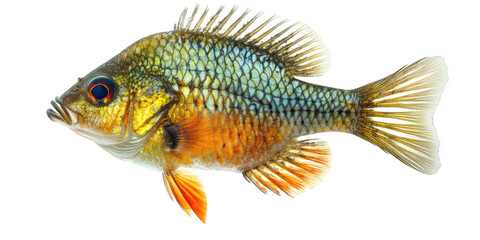 Fototapeta premium Colorful fish detailed image on transparent png background