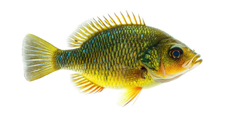 Fototapeta premium Isolated colorful fish illustration on transparent png background