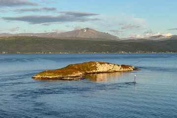 View from a cruise ship in the beautiful Kaldfjorden