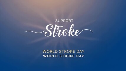 Animated text transformation supporting stroke survivors on world stroke day