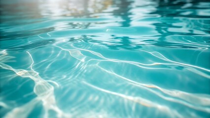 mesmerizing caustics of sunlight in turquoise underwater realm