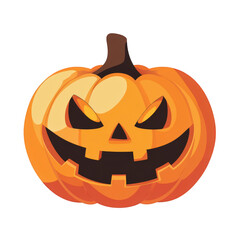 Pumpkin with a scary face on it