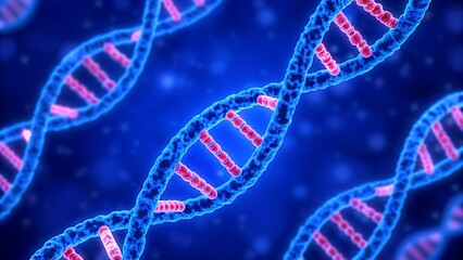 Vibrant DNA Helix in Futuristic Genetic Research