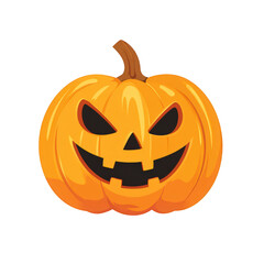 Fototapeta premium Pumpkin with a scary face on it