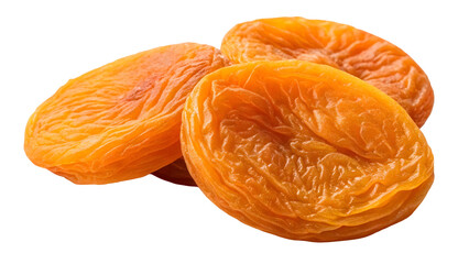 Dried Apricots Isolated on Transparent Background