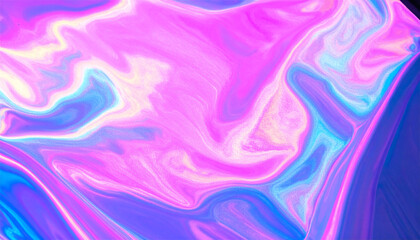 Holographic Rainbow Foil Iridescent Texture Background, Abstract Hologram Effect, Shimmering Metallic Colors, High-Resolution Iridescent Surface for Design and Creative Projects