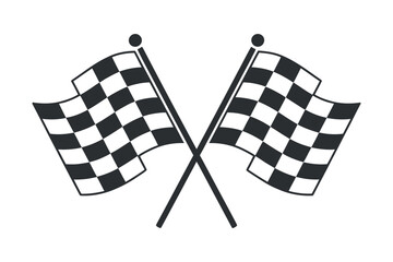 Fototapeta premium Checkered Flags Icon for Racing Events, Motorsports Competitions, and Victory Celebrations and Achievements