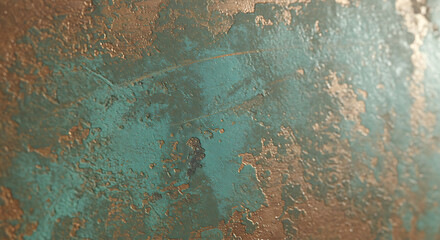 Macro Shot of Patina on a Copper Sheet